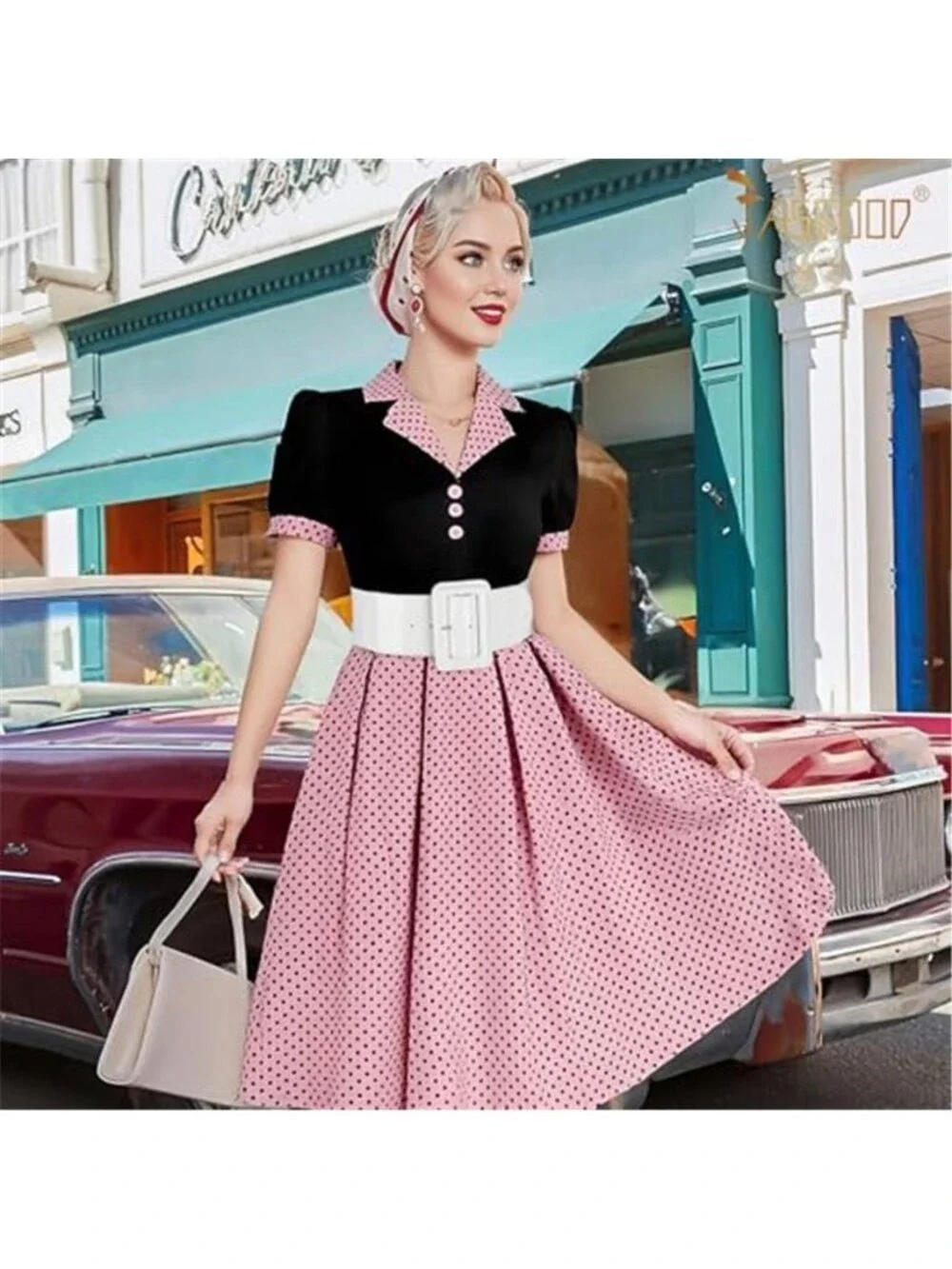 Women Wide Stretchy White Belt Vintage Style Elastic Waist Belt for Dresses